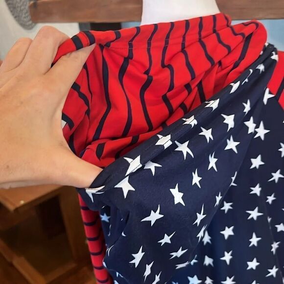 Simply Southern Stars and Stripes Double Hoodie, size L - Picture 8 of 11